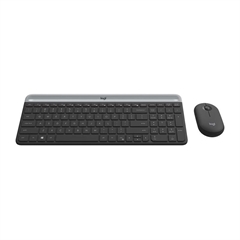 Tipkovnica Logitech Slim Wireless Combo MK470 s mišem, bežična