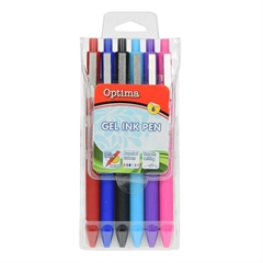 Gel olovka Optima Soft Touch, 0.7 mm, 6 komada
