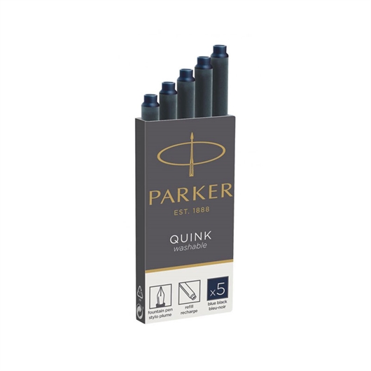 Refil patrona Quink Parker, permanent, plava, 5 komada