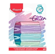 Marker Fluo Maped Pastel Gliter, 4 komada