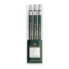 Tehnička olovka Faber-Castell TK Fine, zelena, 3 komada