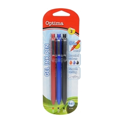 Gel olovka Optima Soft Touch, 0.7 mm, 3 komada