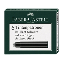 Refil patrona Faber-Castell, crni, 6 komada