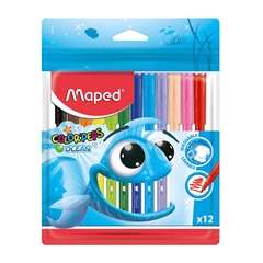 Flomasteri Maped Ocean, PVC, 12 komada