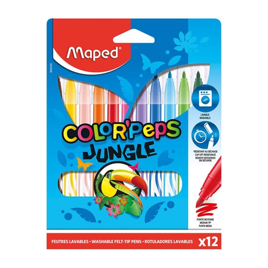 Flomasteri Maped Color'peps Jungle, 12 komada