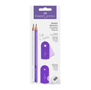 Komplet Faber-Castell Sparkle, bijelo / ljubičasti
