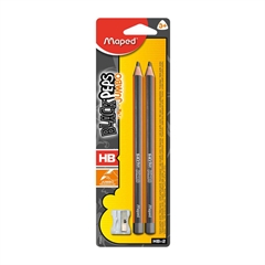 Grafitna olovka Maped Jumbo s gumicom i šiljilom, HB, 2 komada