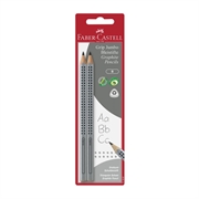 Grafitna olovka Faber-Castell Grip Jumbo, 2 komada, siva