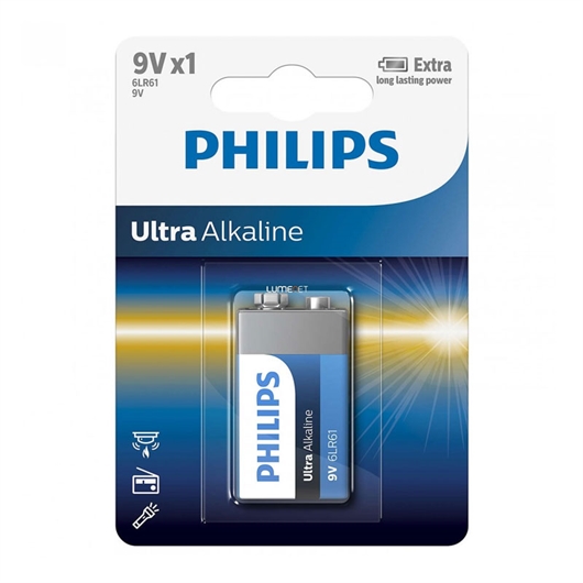 Baterija Philips  9V (6F22), 1 komad