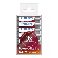 Baterija Philips Power Alkaline AAA-LR03, 20 komada