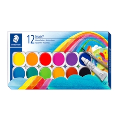 Vodene boje Staedtler Noris, plastična ambalaža, 12 boja