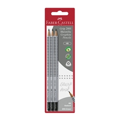 Grafitna olovka Faber-Castell Grip s gumicom, HB, 3 komada