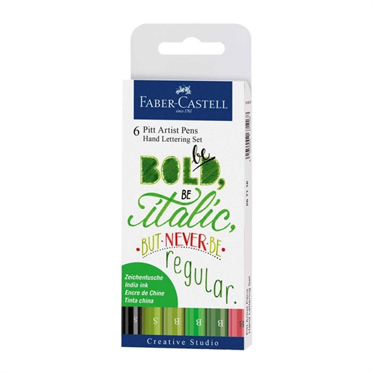 Flomasteri Faber-Castell Pitt Lettering Bold, 6 komada