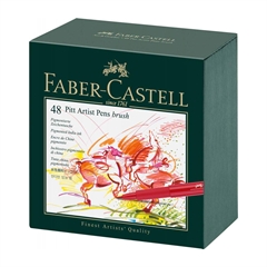 Flomasteri Faber-Castell Pitt B, u kutiji, 48 komada