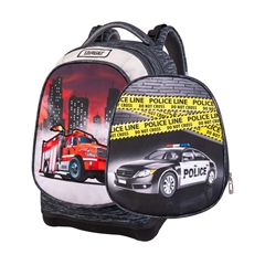 Ergonomski školski ruksak Target Superlight 2 Face Petit Firetruck/Police
