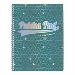 Bilježnica Pukka Pad Glee A4 s spiralom, 100 listova, crte, zelena