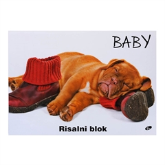 Blok za crtanje A3, 20 listova, 140 g, Baby dog