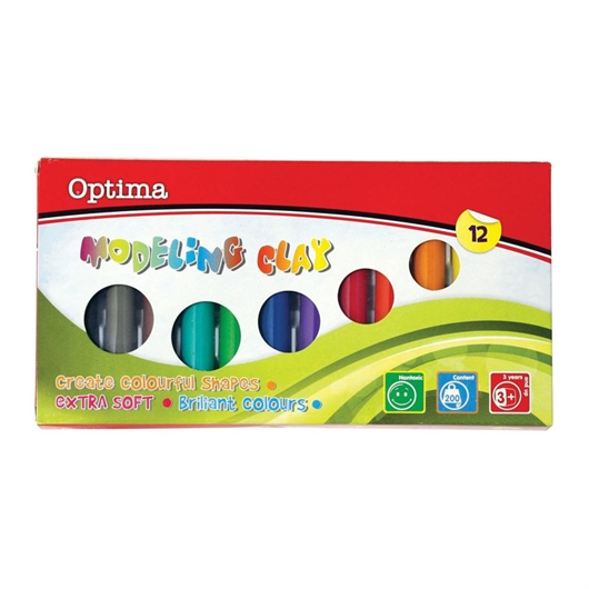 Plastelin Optima, 12 komada