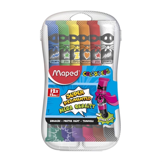 Tempera boje Maped Color'Peps, 12 ml