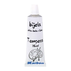 Tempera boja Karbon u tubi, bijela, 35 ml