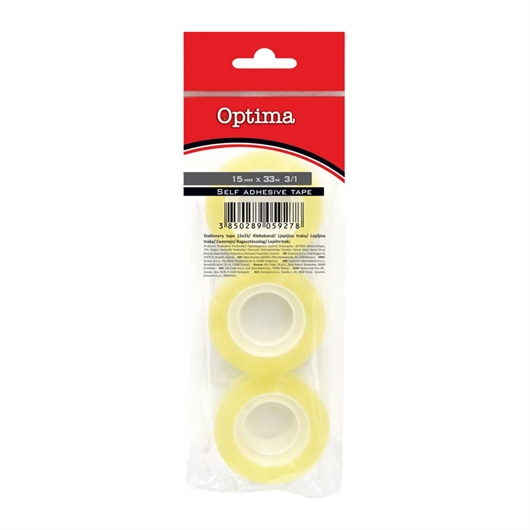 Ljepljiva traka Optima 15 mm x 33 m, 3 komada