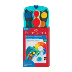 Vodene boje Faber-Castell Connect s kistom, 12 komada, tirkizan