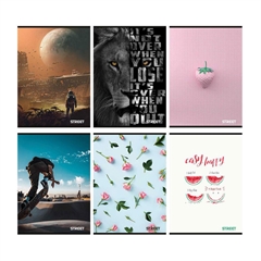 Bilježnica A4 Street Maxi, bezcrta, 54 lista, sortirano, 1 kom