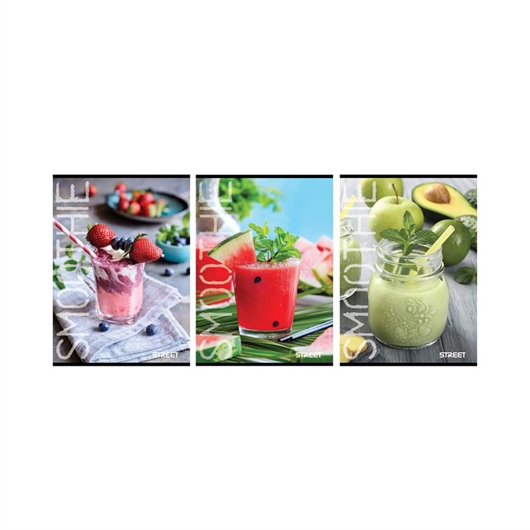 Bilježnica A4 Street Smoothie, kockice, 54 lista, sortirano, 1 kom