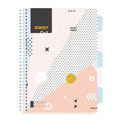 Bilježnica A4 Street Pad Color sa spiralom, crte, 100 lista