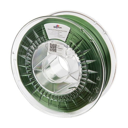 Punenje za 3D pisač, PLA Silk, 1,75 mm, 1 kg, tropsko zelena