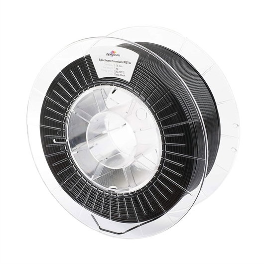 Punenje za 3D pisač, Premium PET-G, 1,75 mm, 1 kg, duboka crna