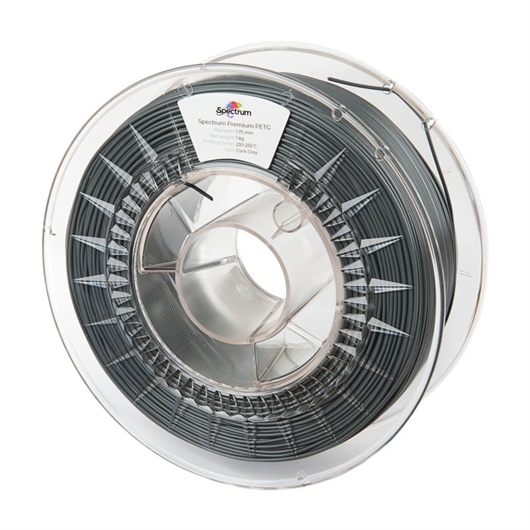 Punenje za 3D pisač, Premium PET-G, 1,75 mm, 1 kg, tamno siva