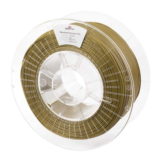 Punenje za 3D pisač, Premium PLA, 1,75 mm, 1 kg, zlatna