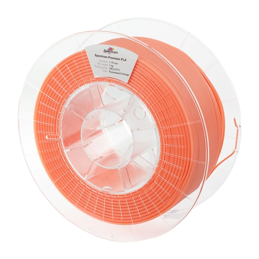Punenje za 3D pisač, Premium PLA, 1,75 mm, 1 kg, fluorescentno narančasta