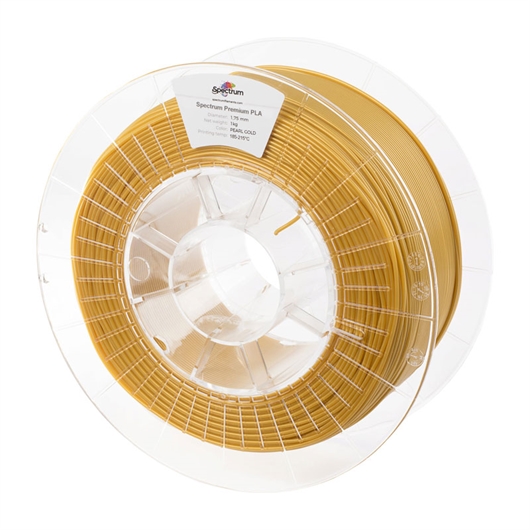 Punenje za 3D pisač, Premium PLA, 1,75 mm, 1 kg, biserno zlata