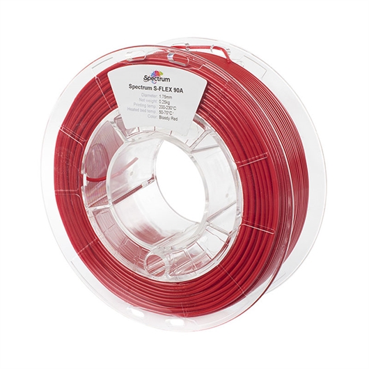 Punenje za 3D pisač, S-Flex 90A, 1,75 mm, 250 g, krvavo crvena