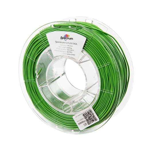 Punenje za 3D pisač, S-Flex 90A, 1,75 mm, 250 g, limeta zelena