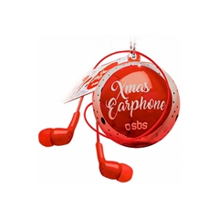 Slušalice SBS, božićne, žičane, crvene