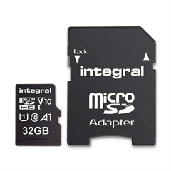Memorijska kartica Integral Micro SDHC/XC V10 UHS-I U1, 32 GB + adapter