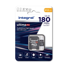 Memorijska kartica Integral Micro SDXC V30 UHS-I U3, 512 GB + adapter