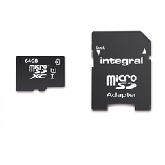 Memorijska kartica Integral Micro SDXC Class10 UHS-I U1, 64 GB + adapter