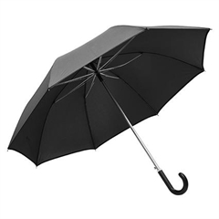 Kišobran Golf Galant, s kožnom ručkom, crni