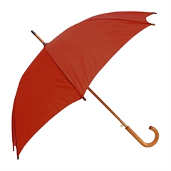 Kišobran Zeus Fifo, s drvenom ručkom, crveni