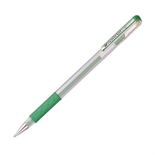 Gel roler Pentel Metallic Hybrid Grip, 0,8 mm, zelena