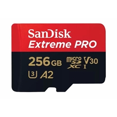 Memorijska kartica SanDisk Extreme Pro Micro SDXC UHS-I U3, 200 MB/s, 256 GB + SD adapter