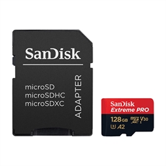 Memorijska kartica SanDisk Extreme Pro Micro SDXC UHS-I U3, 200 MB/s, 128 GB + SD adapter