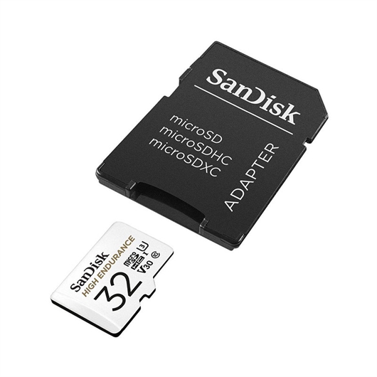 Memorijska kartica SanDisk High Endurance video Micro SDHC C10 U3, 100 MB/s, 32 GB + SD Adapter