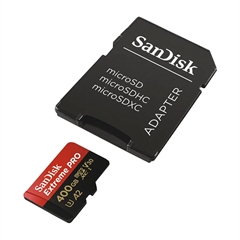 Memorijska kartica SanDisk Extreme Pro Micro SDXC UHS-I U3, 200 MB/s, 400 GB + SD adapter