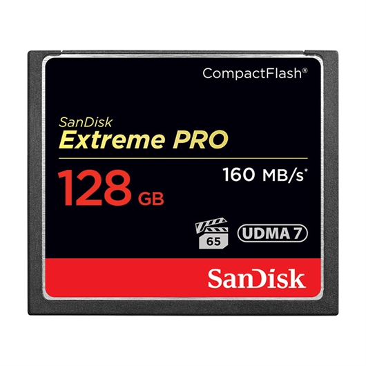 Memorijska kartica SanDisk Compact Flash Extreme PRO, 160 MB/s, 128 GB