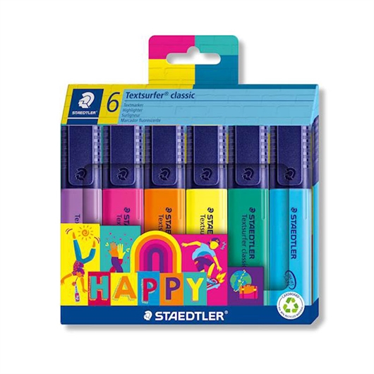Marker Staedtler Textsurfer Classic Happy, 6 komada